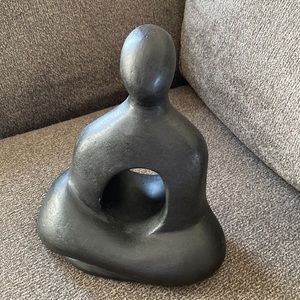 Abstract Ceramic “Wood Carved Look” Buddha Decor